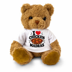 I LOVE CHICKEN MADRAS - Teddy Bear Cute Cuddly - Funny Food Gift Present