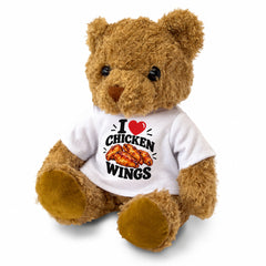 I LOVE CHICKEN WINGS - Teddy Bear Cute Cuddly - Funny Food Gift Present