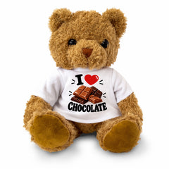 I LOVE CHOCOLATE Teddy Bear Cute Cuddly Funny Food Gift Present