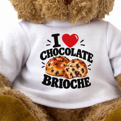 I LOVE CHOCOLATE BRIOCHE - Teddy Bear Cute Cuddly - Funny Food Gift Present