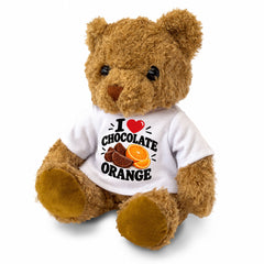 I LOVE CHOCOLATE ORANGE - Teddy Bear Cute Cuddly - Funny Food Gift Present