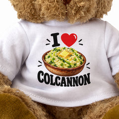 I LOVE COLCANNON - Teddy Bear Cute Cuddly - Funny Food Gift Present