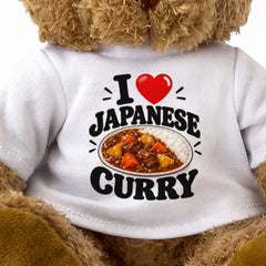 I LOVE JAPANESE CURRY - Teddy Bear Cute Cuddly - Funny Food Gift Present