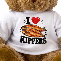 I LOVE KIPPERS - Teddy Bear Cute Cuddly - Funny Food Gift Present