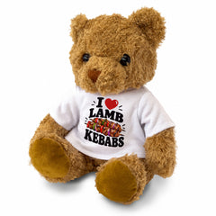 I LOVE LAMB KEBABS - Teddy Bear Cute Cuddly - Funny Food Gift Present