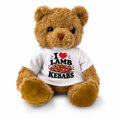 I LOVE LAMB KEBABS - Teddy Bear Cute Cuddly - Funny Food Gift Present