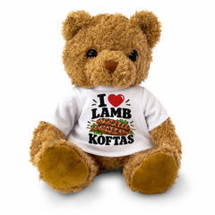 I LOVE LAMB KOFTAS - Teddy Bear Cute Cuddly - Funny Food Gift Present