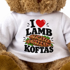 I LOVE LAMB KOFTAS - Teddy Bear Cute Cuddly - Funny Food Gift Present