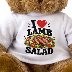 I LOVE LAMB SALAD - Teddy Bear Cute Cuddly - Funny Food Gift Present