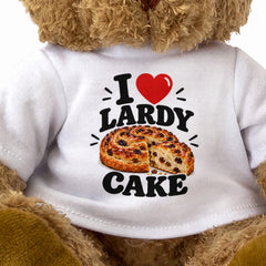 I LOVE LARDY CAKE - Teddy Bear Cute Cuddly - Funny Food Gift Present