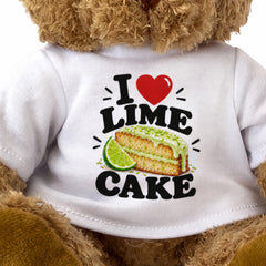 I LOVE LIME CAKE - Teddy Bear Cute Cuddly - Funny Food Gift Present