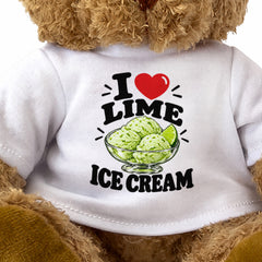 I LOVE LIME ICE CREAM - Teddy Bear Cute Cuddly - Funny Food Gift Present