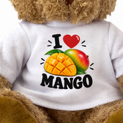 I LOVE MANGO - Teddy Bear Cute Cuddly - Funny Food Gift Present