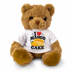 I LOVE MANGO CAKE - Teddy Bear Cute Cuddly - Funny Food Gift Present
