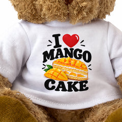 I LOVE MANGO CAKE - Teddy Bear Cute Cuddly - Funny Food Gift Present