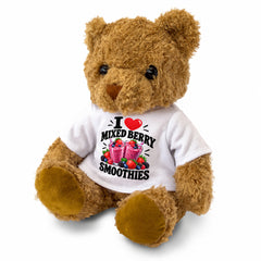 I LOVE MIXED BERRY SMOOTHIES - Teddy Bear Cute Cuddly - Funny Food Gift Present