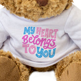 MY HEART BELONGS TO YOU - Teddy Bear - Gift Present - Love Romance