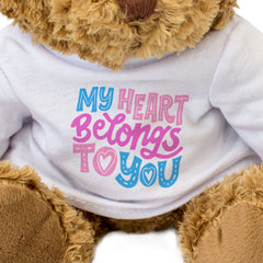 MY HEART BELONGS TO YOU - Teddy Bear - Gift Present - Love Romance