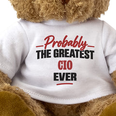 Close-up of the Probably the Greatest CIO Ever T-shirt design