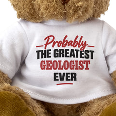 Close-up of the Probably the Greatest Geologist Ever T-shirt design