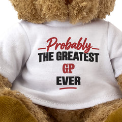 Close-up of the Probably the Greatest GP Ever T-shirt design