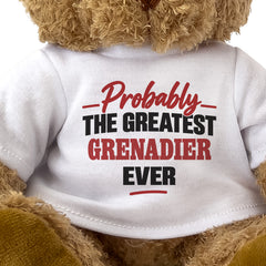 Close-up of the Probably the Greatest Grenadier Ever T-shirt design