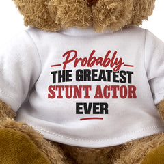 Close-up of the Probably the Greatest Stunt Actor Ever T-shirt design