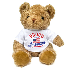 PROUD TO BE AN AMERICAN - Teddy Bear - Cute Cuddly Soft - Gift Present