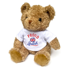 PROUD TO BE BRITISH - Teddy Bear - Cute Cuddly Soft - Gift Present