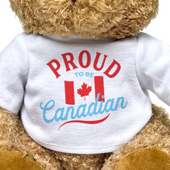 PROUD TO BE CANADIAN - Teddy Bear - Cute Cuddly Soft - Gift Present