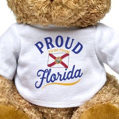 PROUD TO BE FROM FLORIDA - Teddy Bear - Cute Cuddly Soft - Gift Present