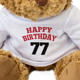 Happy Birthday 77 - Teddy Bear
