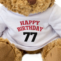 Happy Birthday 77 - Teddy Bear