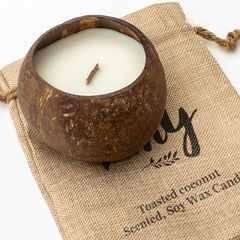 AMY - Toasted Coconut Bowl Candle – Soy Wax - Gift Present