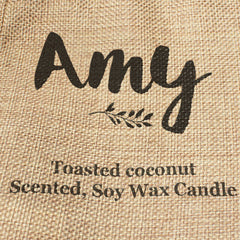 AMY - Toasted Coconut Bowl Candle – Soy Wax - Gift Present