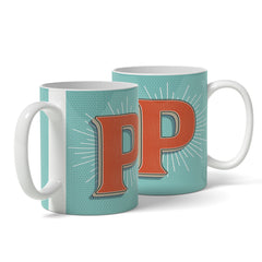 Retro Letter Mug, Initial P