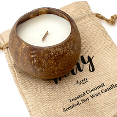 HOLLY - Toasted Coconut Bowl Candle – Soy Wax - Gift Present