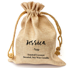 JESSICA - Toasted Coconut Bowl Candle – Soy Wax - Gift Present