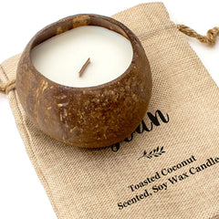 JOAN - Toasted Coconut Bowl Candle – Soy Wax - Gift Present