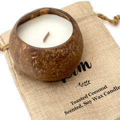 KIM - Toasted Coconut Bowl Candle – Soy Wax - Gift Present