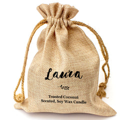 LAURA - Toasted Coconut Bowl Candle – Soy Wax - Gift Present