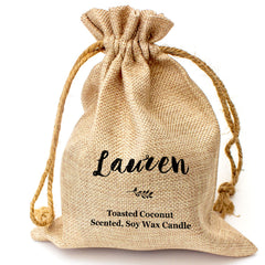 LAUREN - Toasted Coconut Bowl Candle – Soy Wax - Gift Present