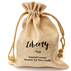 LIBERTY - Toasted Coconut Bowl Candle – Soy Wax - Gift Present