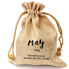 MAY - Toasted Coconut Bowl Candle – Soy Wax - Gift Present
