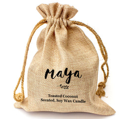 MAYA - Toasted Coconut Bowl Candle – Soy Wax - Gift Present
