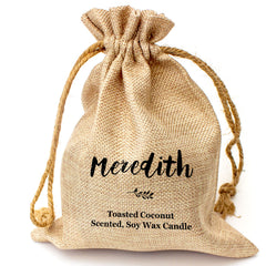MEREDITH - Toasted Coconut Bowl Candle – Soy Wax - Gift Present