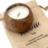 MICHELLE - Toasted Coconut Bowl Candle – Soy Wax - Gift Present