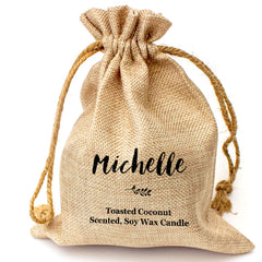 MICHELLE - Toasted Coconut Bowl Candle – Soy Wax - Gift Present