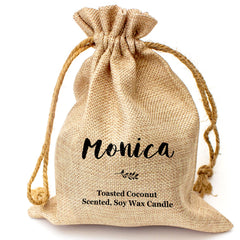 MONICA - Toasted Coconut Bowl Candle – Soy Wax - Gift Present