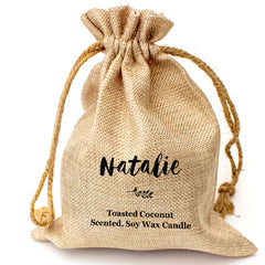 NATALIE - Toasted Coconut Bowl Candle – Soy Wax - Gift Present